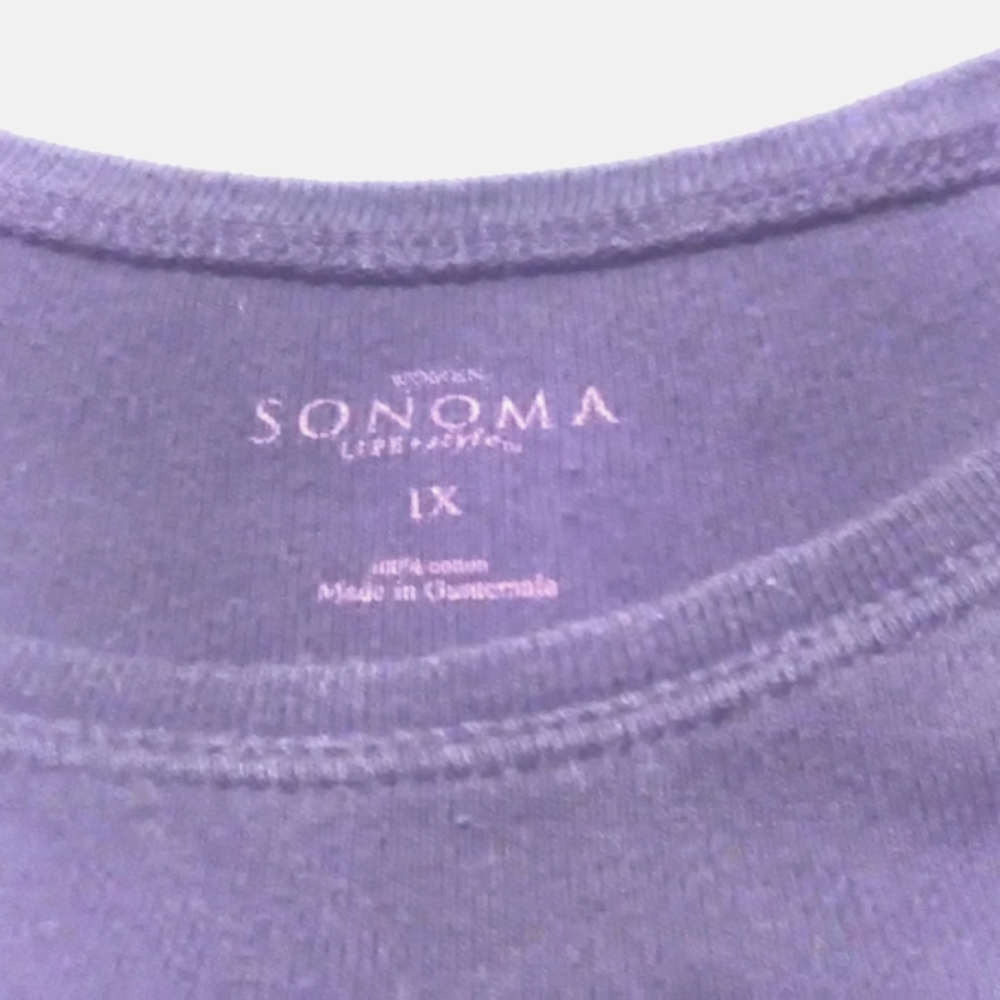 Sonoma T-shirt Navy Blue Size 1X